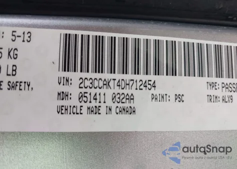 2013 Chrysler 300C Awd from USA, damaged, VIN 2C3CCAKT4DH712454